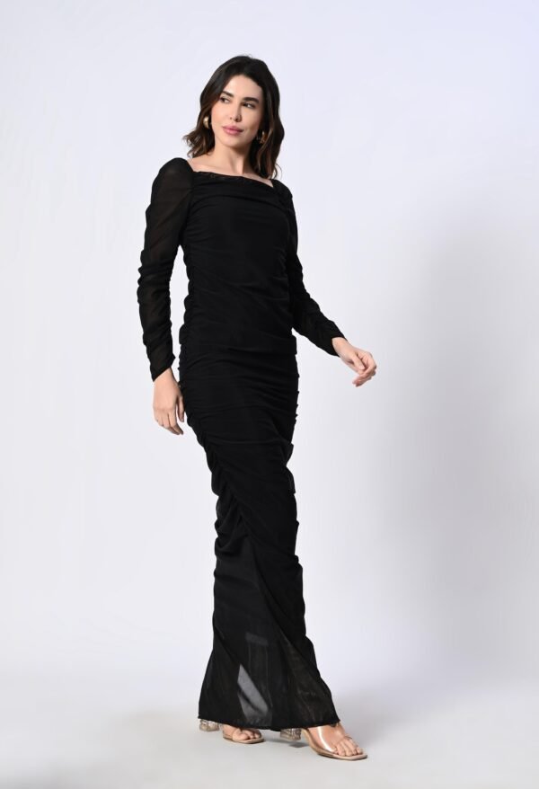 Partywear powernet bodycon dress - Image 6