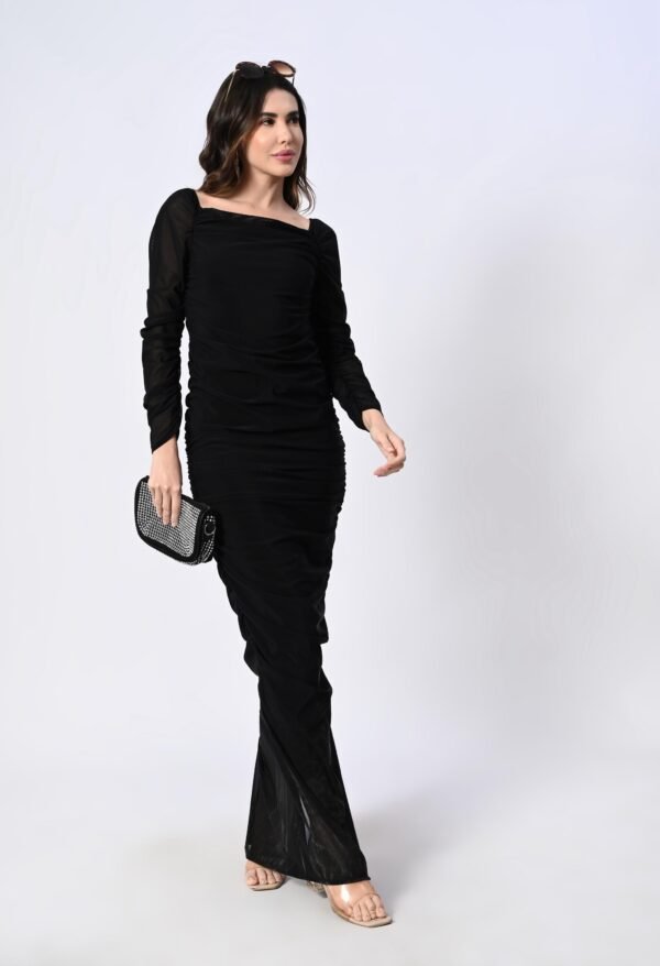 Partywear powernet bodycon dress - Image 4
