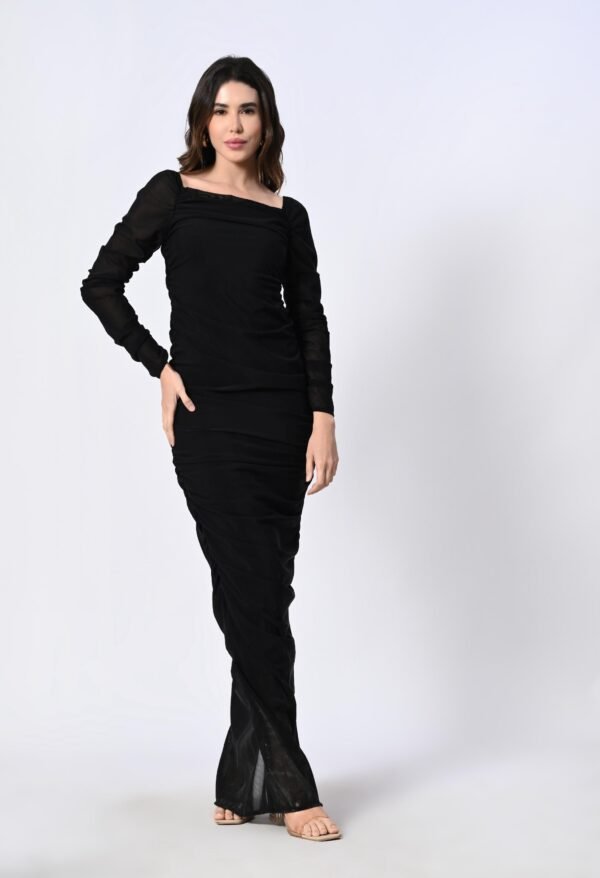 Partywear powernet bodycon dress - Image 11