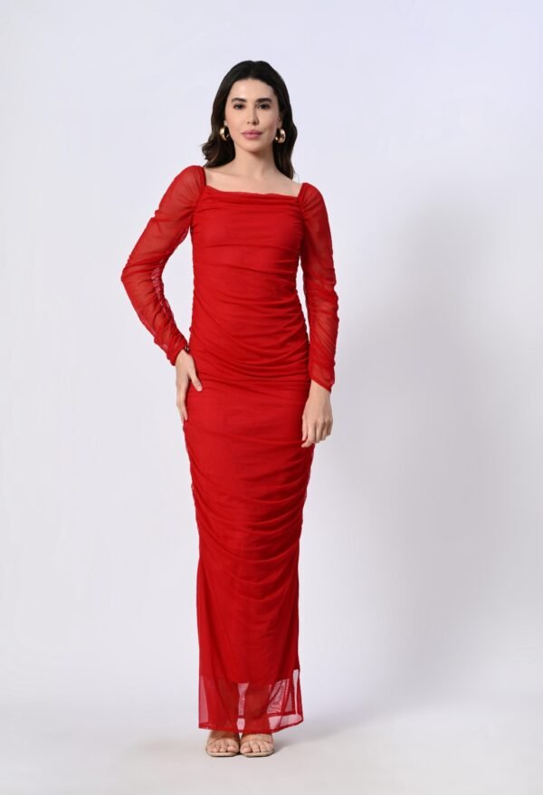 Partywear powernet bodycon dress - Image 13