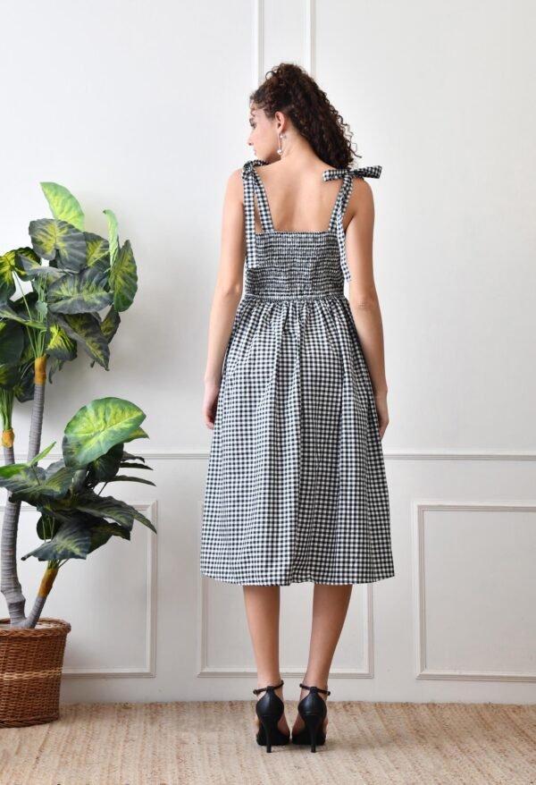Gingham Cotton Dress - Image 7