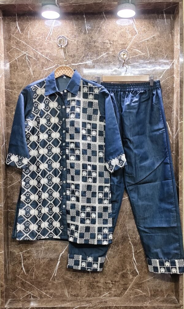 New Arrival – Denim Embroidery Cordset